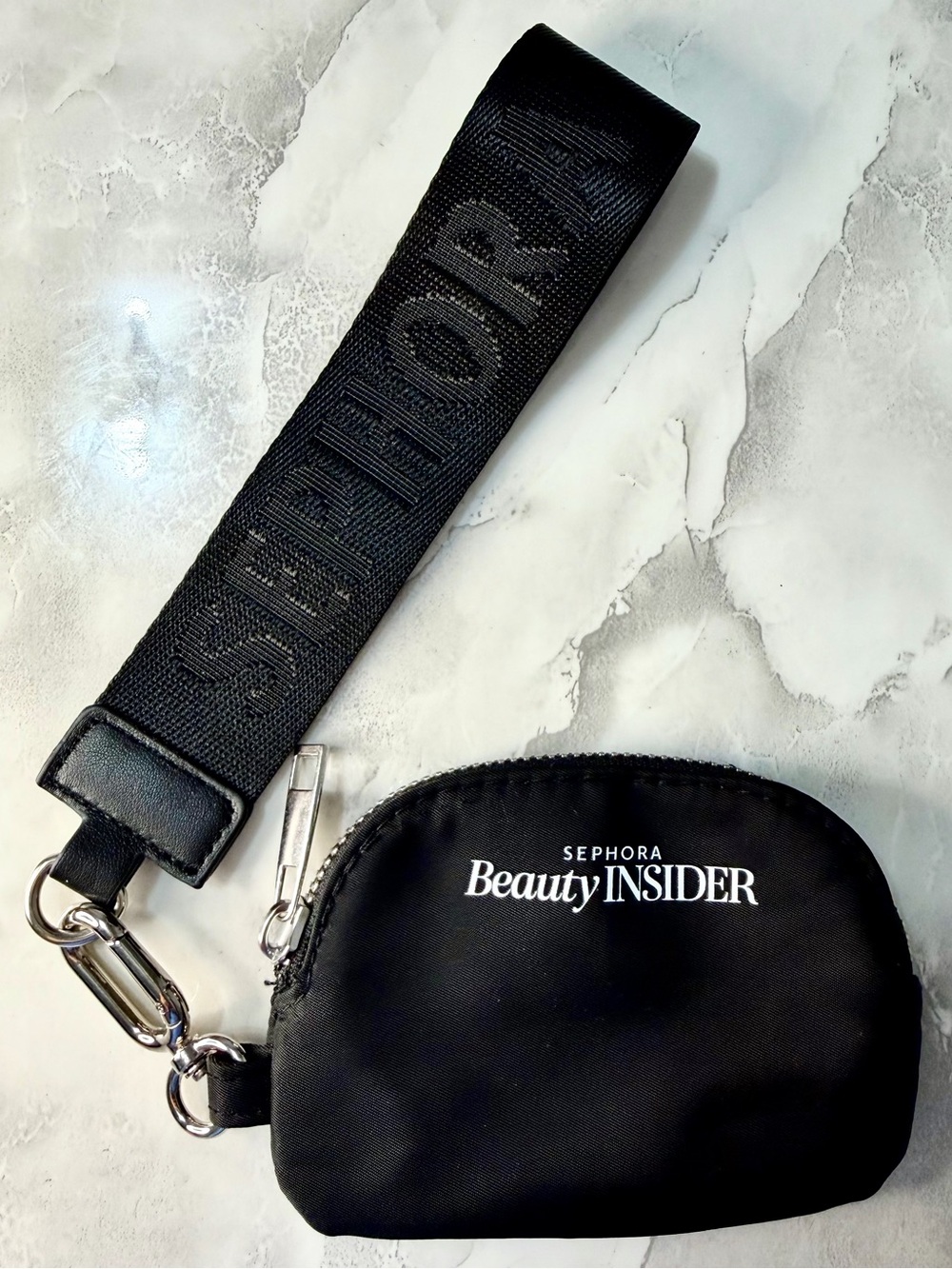 Sephora Black Beauty Insider Wristlet Pouch | NEW